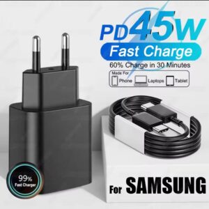 Samsung 45W PD Power Adapter With 5A USB-C to USB-C cable ( EU PIN)