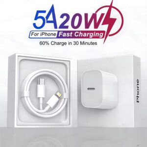 iphone 14 pro max 20w usb-c power adapter(3-Pin). Usb-c to Lightning Cabla